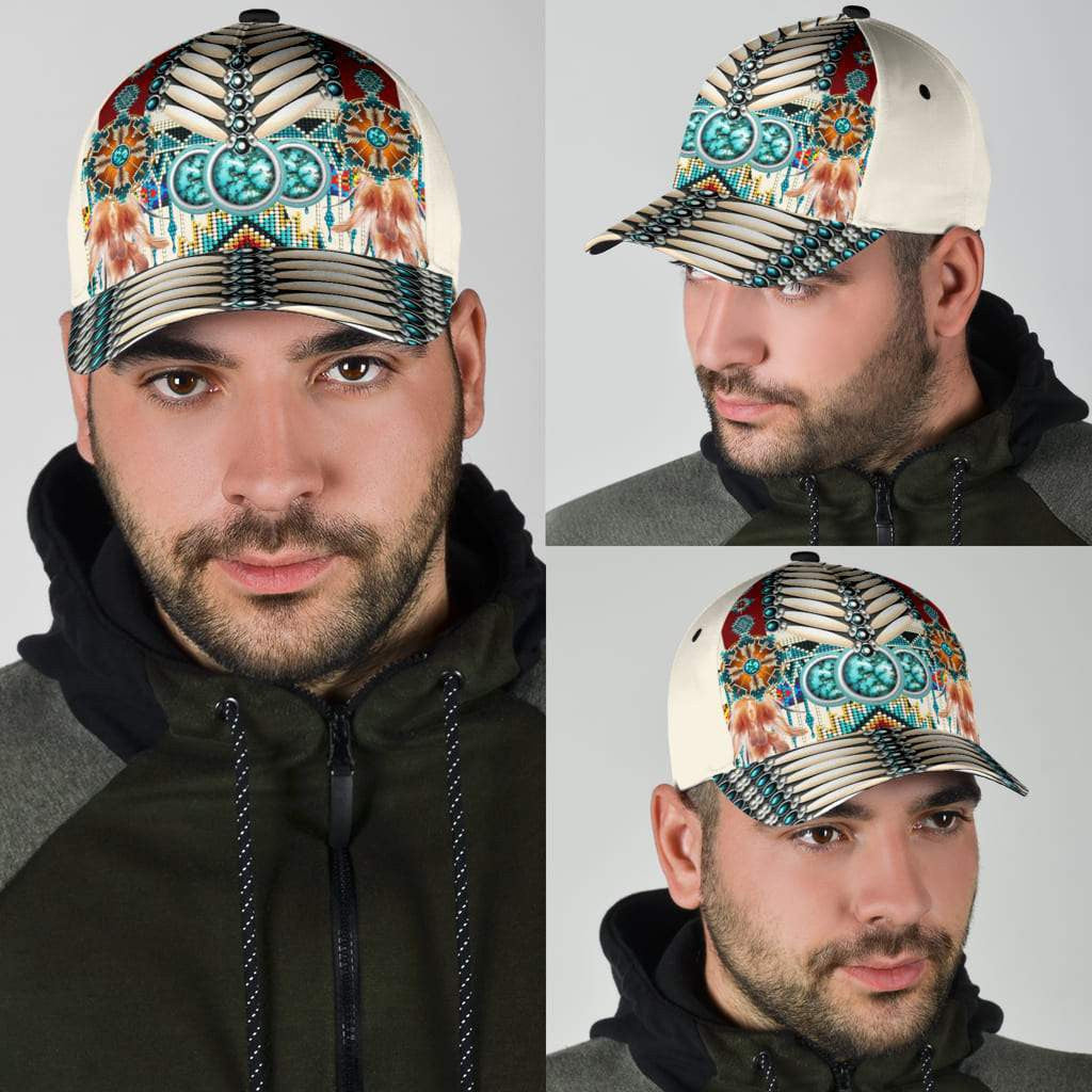Adeenyc Native American All Over Print Classic Cap Trucker Hats Custom Hats Gifts For Men & Women