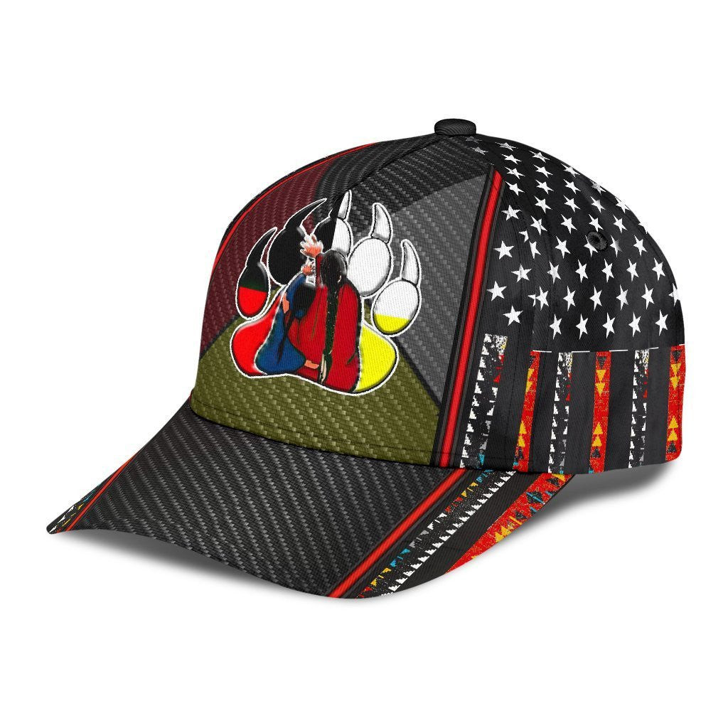 Adeenyc Native American All Over Print Classic Cap Trucker Hats Custom Hats Gifts For Men & Women