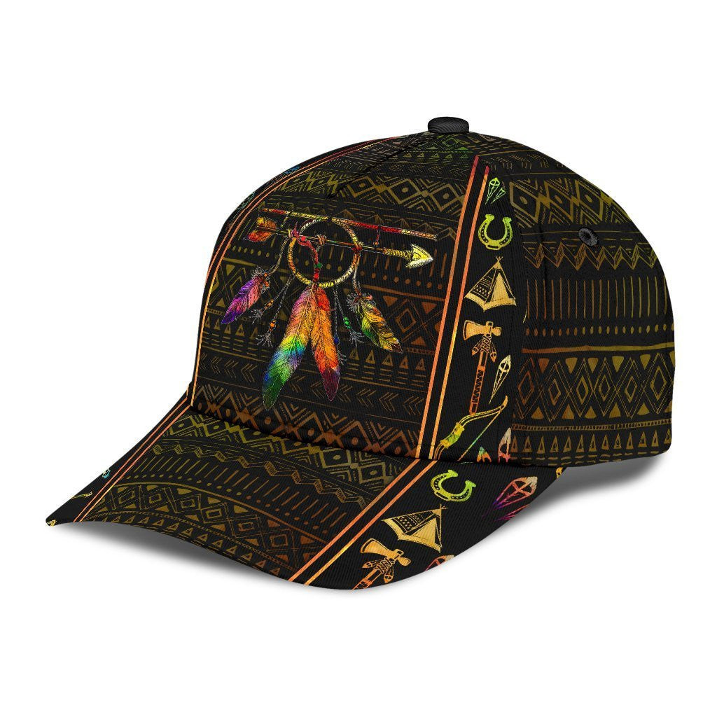 Adeenyc Native American All Over Print Classic Cap Trucker Hats Custom Hats Gifts For Men & Women