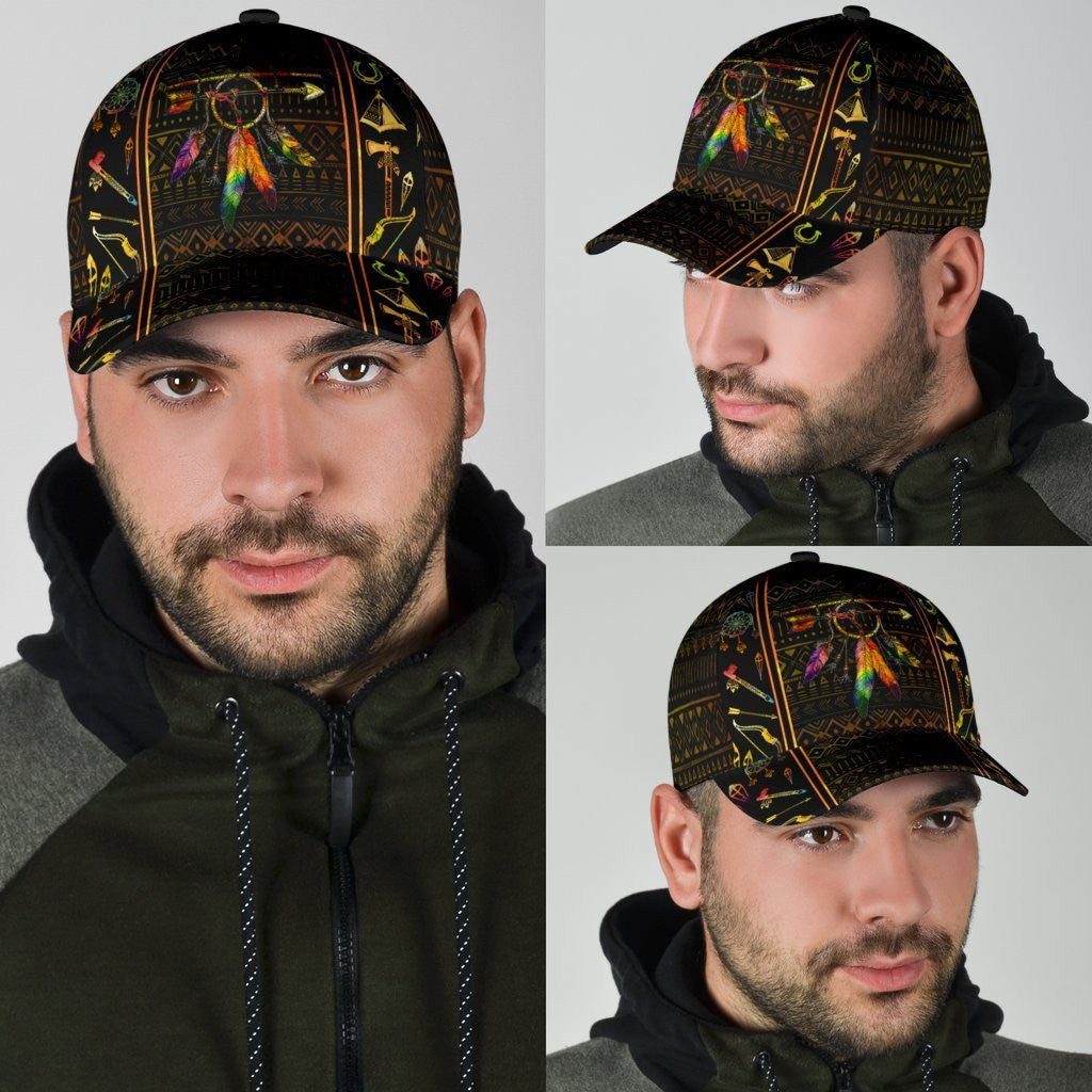 Adeenyc Native American All Over Print Classic Cap Trucker Hats Custom Hats Gifts For Men & Women