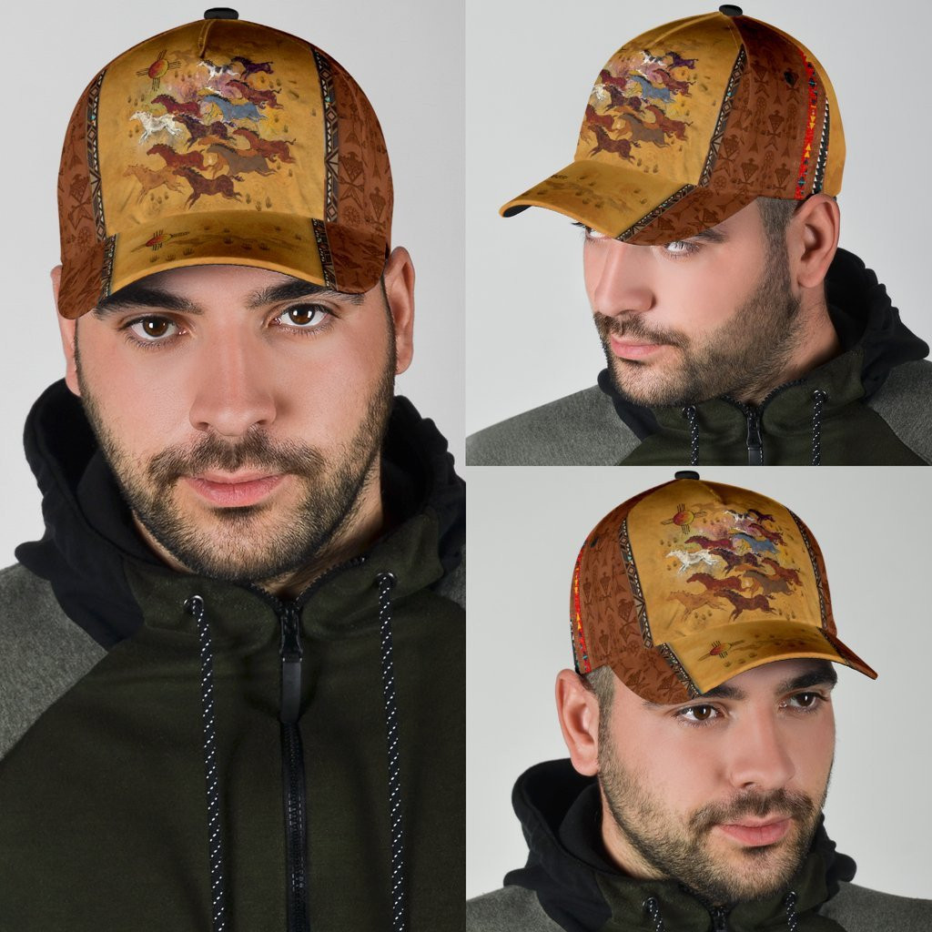 Adeenyc Native American All Over Print Classic Cap Trucker Hats Custom Hats Gifts For Men & Women
