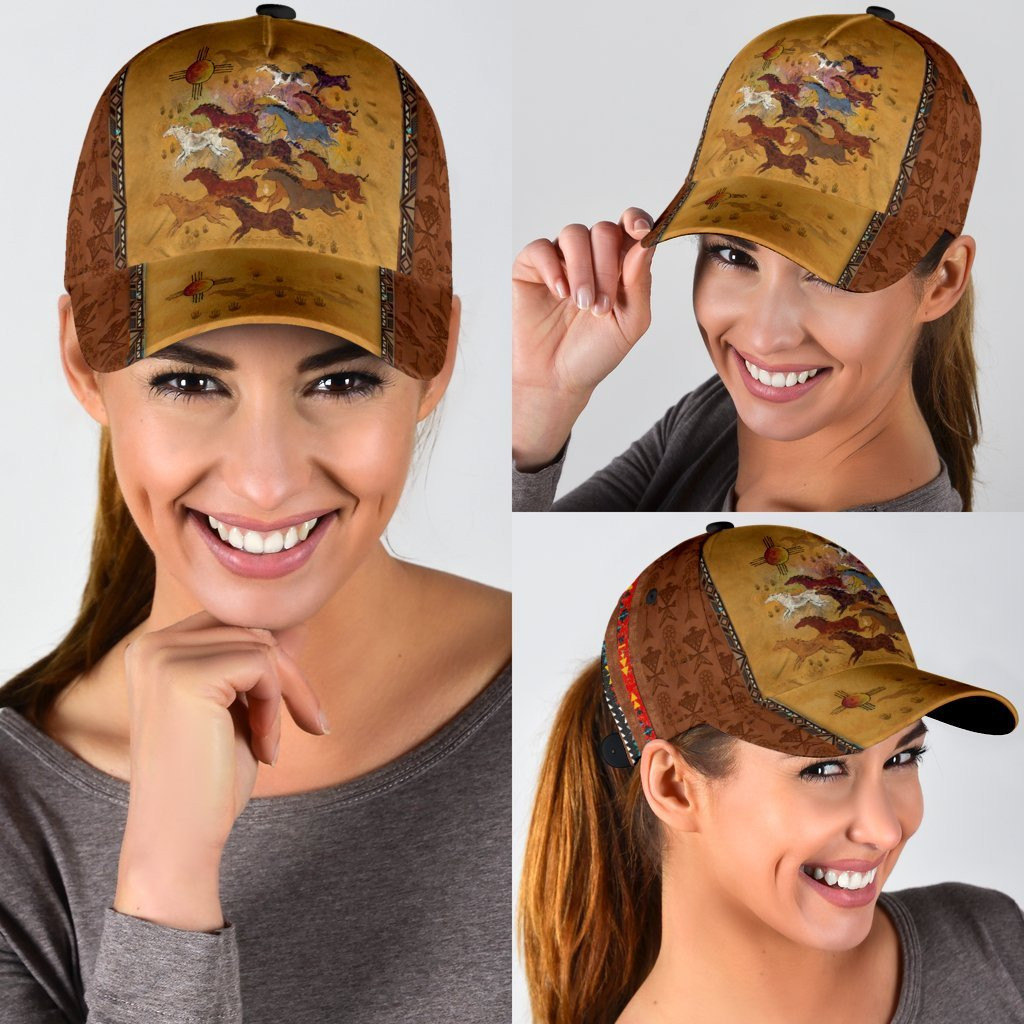 Adeenyc Native American All Over Print Classic Cap Trucker Hats Custom Hats Gifts For Men & Women