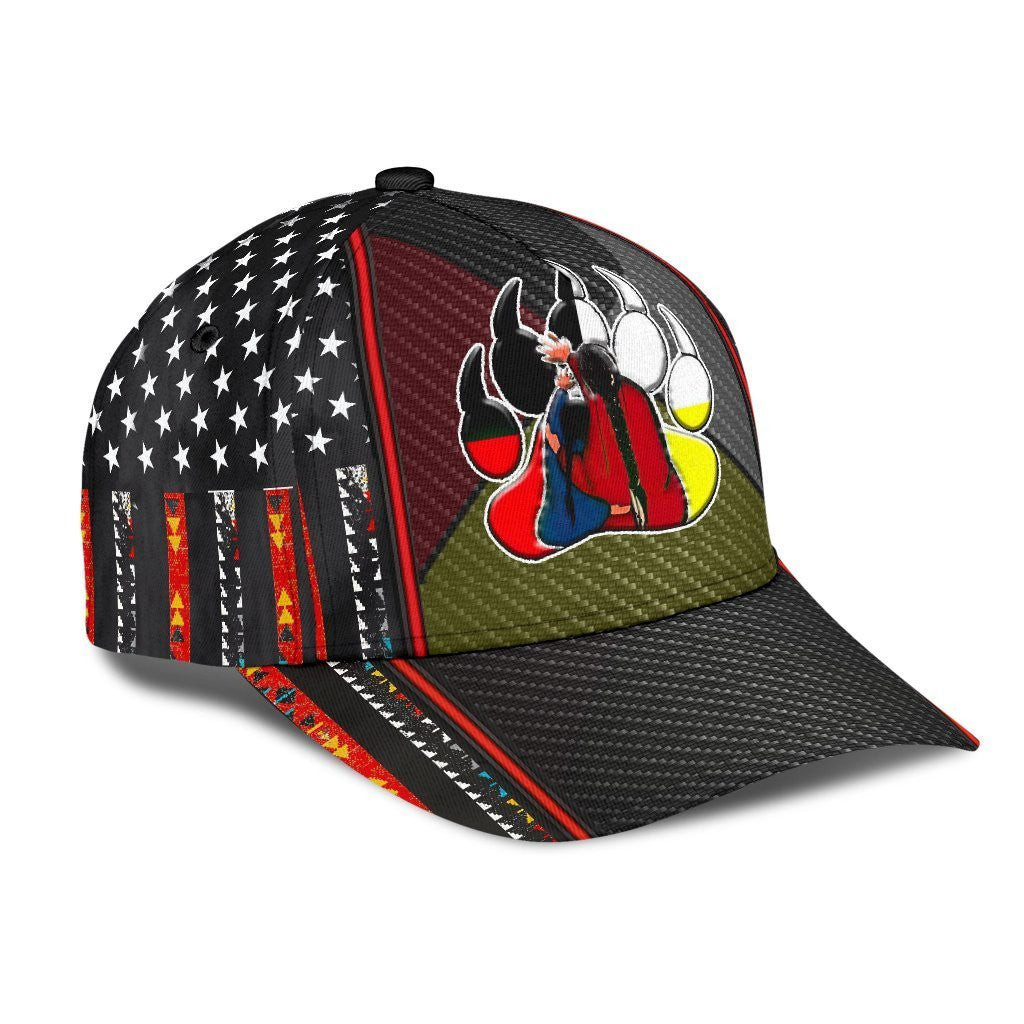 Adeenyc Native American All Over Print Classic Cap Trucker Hats Custom Hats Gifts For Men & Women