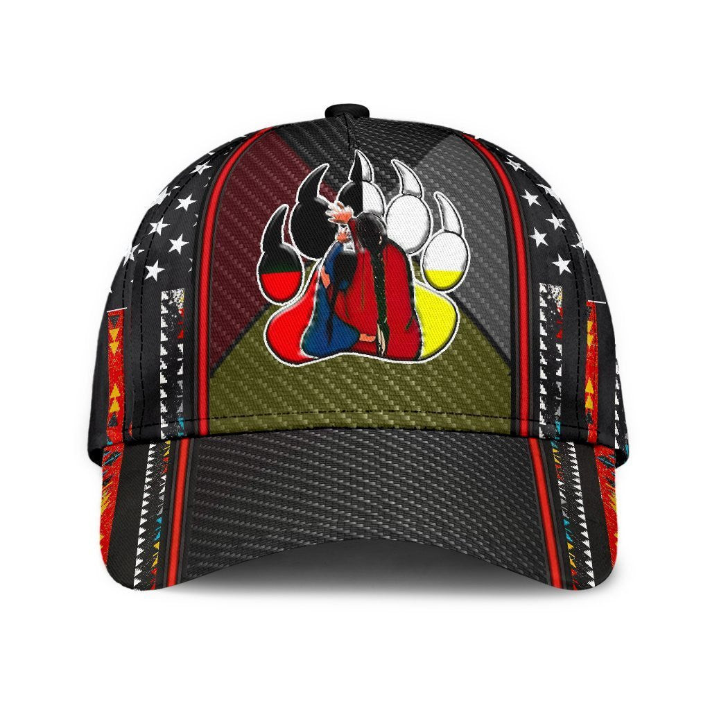 Adeenyc Native American All Over Print Classic Cap Trucker Hats Custom Hats Gifts For Men & Women