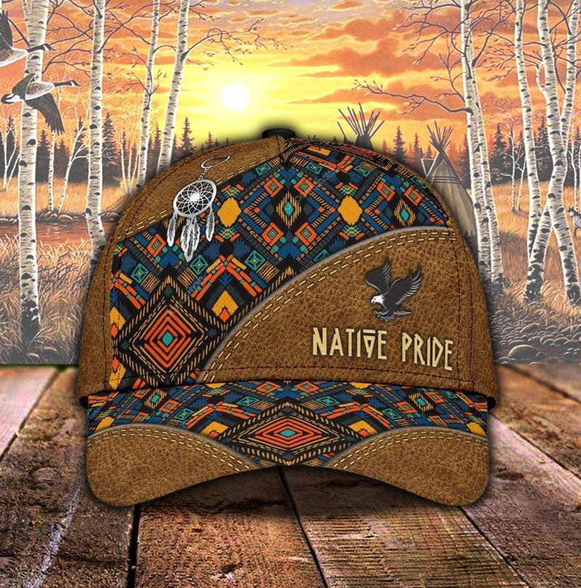 Adeenyc Native American All Over Print Classic Cap Trucker Hats Custom Hats Gifts For Men & Women
