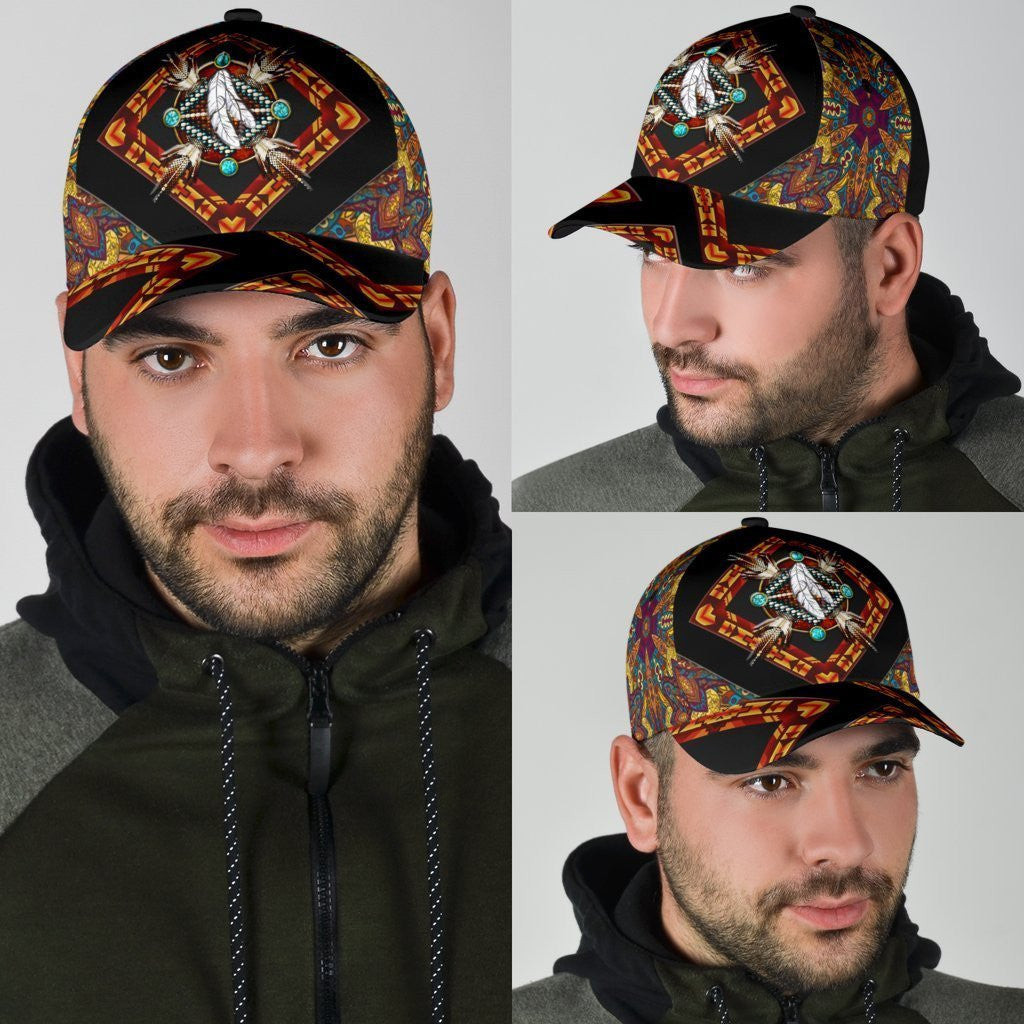 Adeenyc Native American All Over Print Classic Cap Trucker Hats Custom Hats Gifts For Men & Women