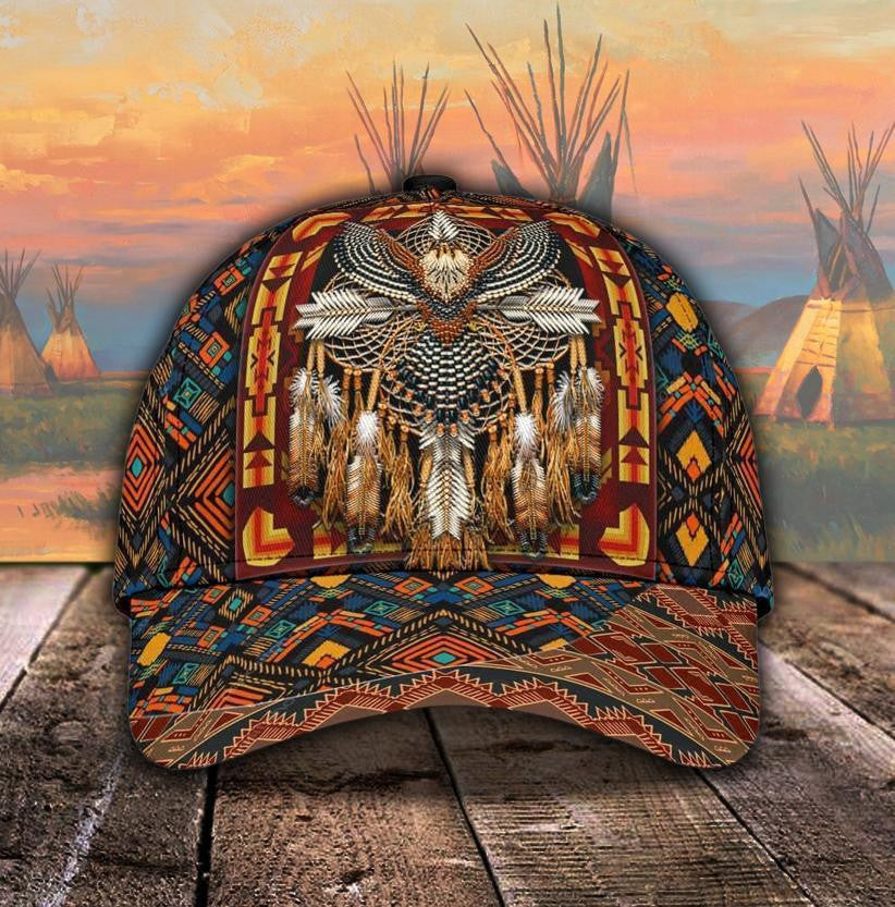 Adeenyc Native American All Over Print Classic Cap Trucker Hats Custom Hats Gifts For Men & Women