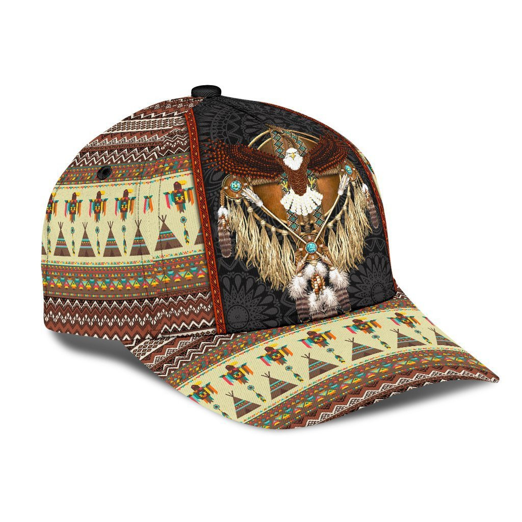 Adeenyc Native American All Over Print Classic Cap Trucker Hats Custom Hats Gifts For Men & Women