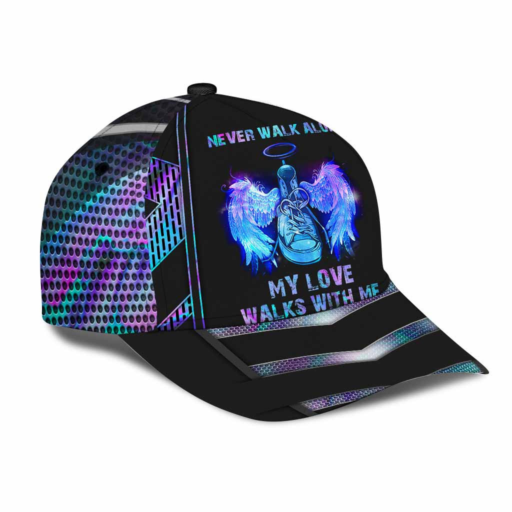 Adeenyc Never Walk Alone Cap, My Love Walk With Me Baseball Cap Hat Trucker Hats Custom Hats Gifts For Men & Women