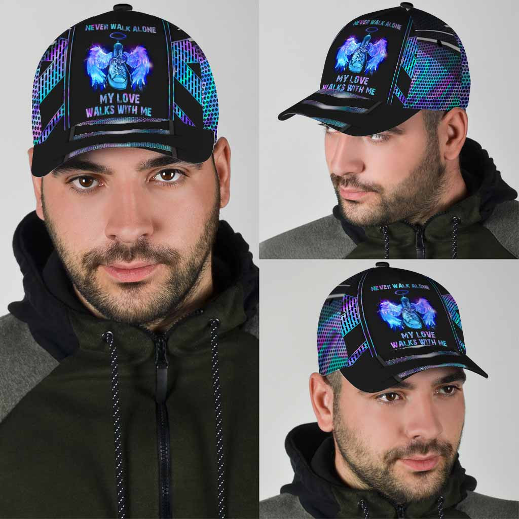 Adeenyc Never Walk Alone Cap, My Love Walk With Me Baseball Cap Hat Trucker Hats Custom Hats Gifts For Men & Women