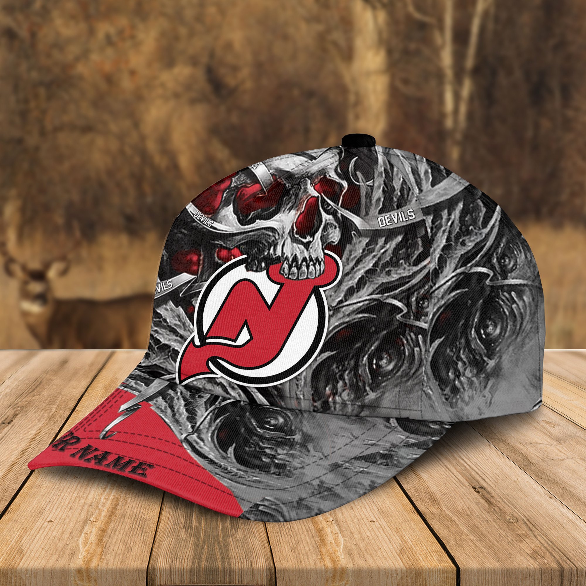 Adeenyc New Jersey Devils NHL 3D Classic Cap Personalized Gift For Fans