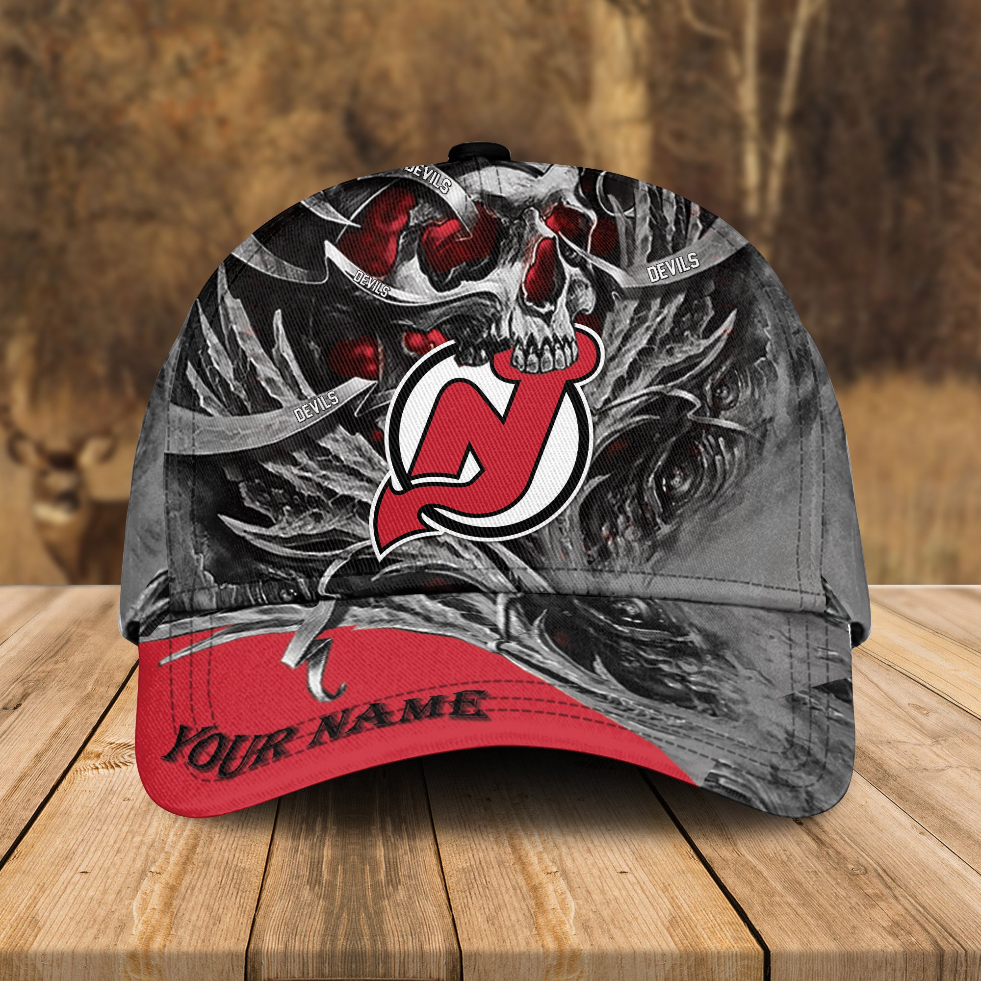 Adeenyc New Jersey Devils NHL 3D Classic Cap Personalized Gift For Fans