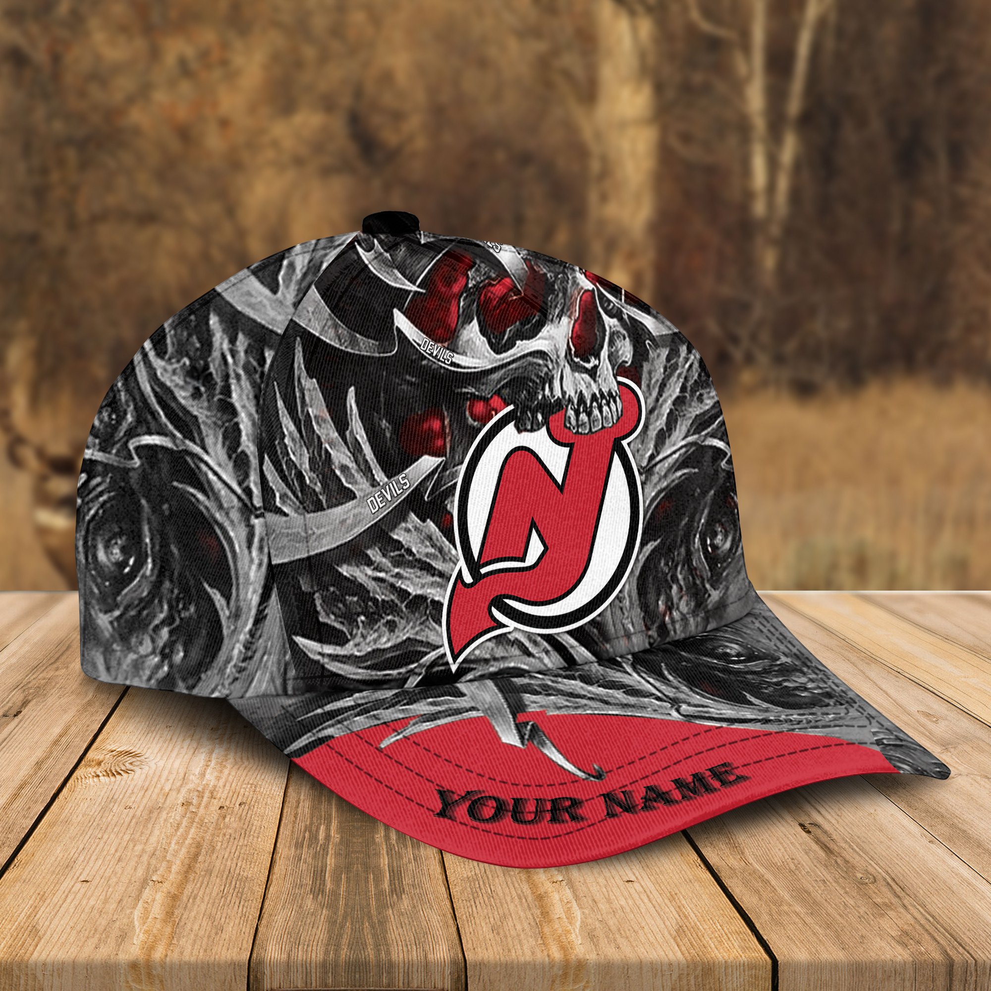 Adeenyc New Jersey Devils NHL 3D Classic Cap Personalized Gift For Fans