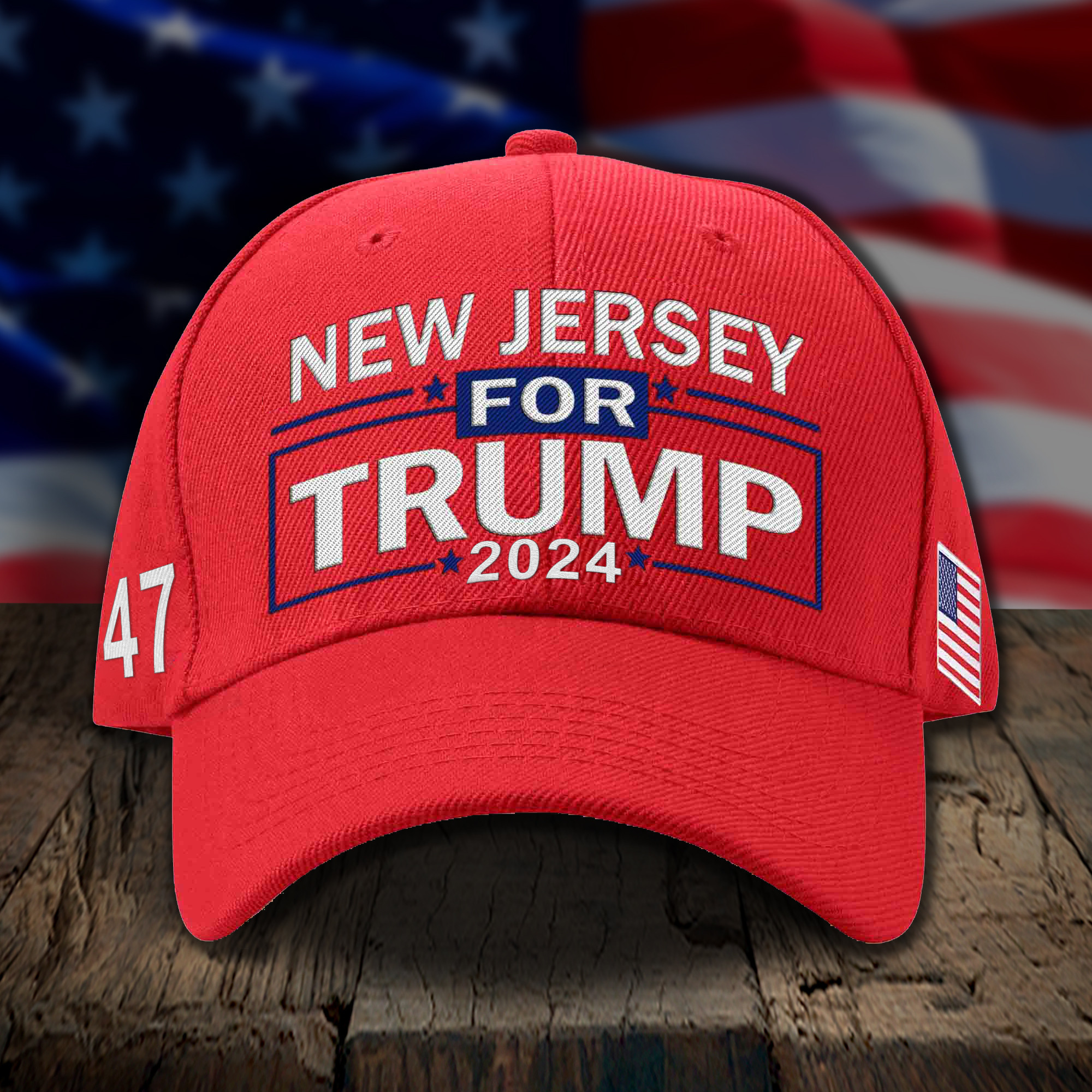 Adeenyc New Jersey For Trump 2024 Hat 47 MAGA Hats Trump Campaign Website Trucker Hats Custom Hats Gifts For Men & Women