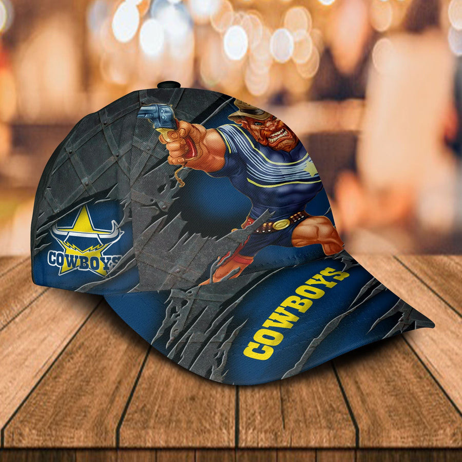 Adeenyc North Queensland Cowboys NRL Classic Cap Personalized Gift For Fans