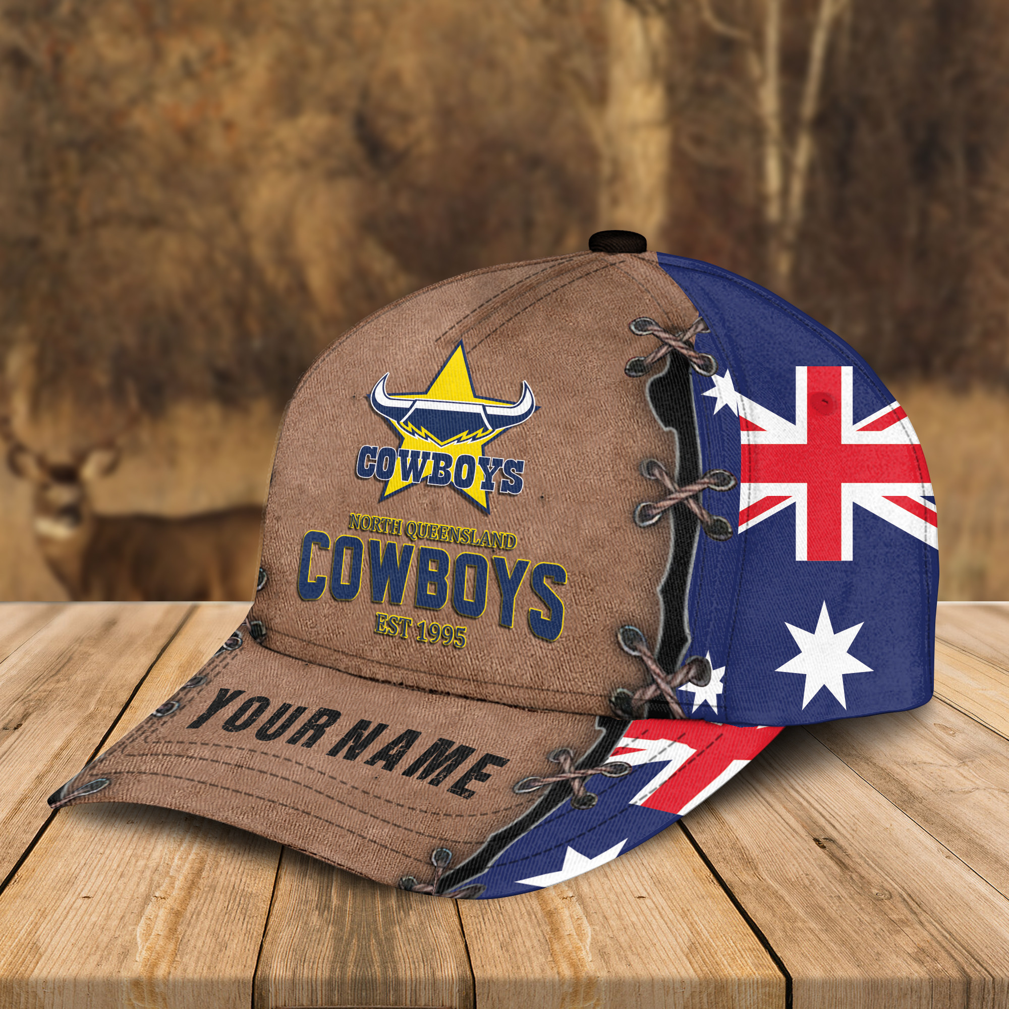 Adeenyc North Queensland Cowboys NRL Personalized Classic Cap Best Gift For Fans