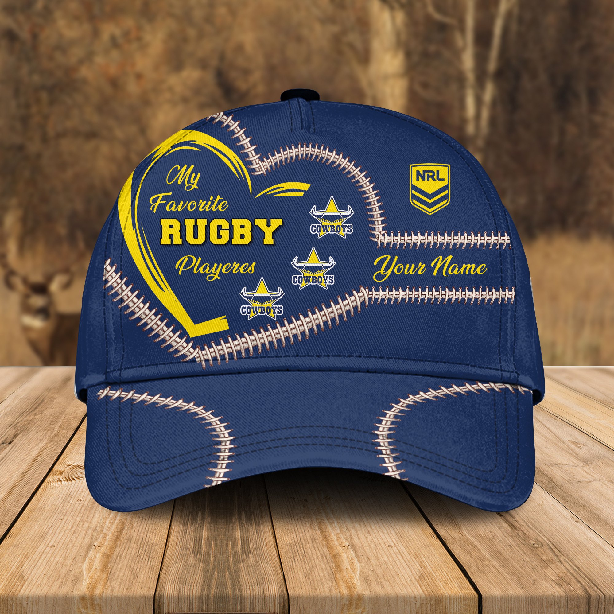 Adeenyc North Queensland Cowboys NRL Personalized Classic Cap Best Gift For Fans