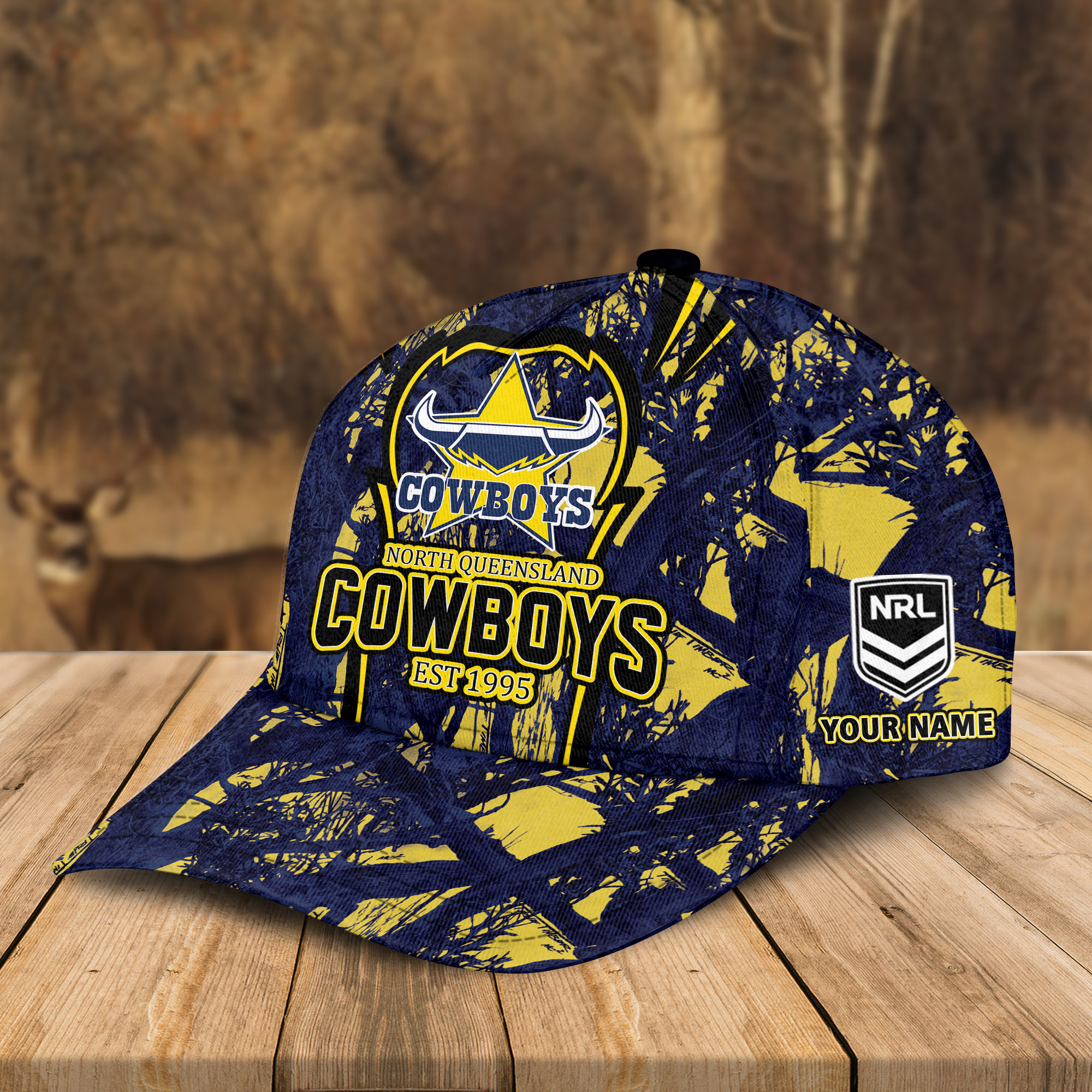 Adeenyc North Queensland Cowboys NRL Personalized Classic Cap Best Gift For Fans