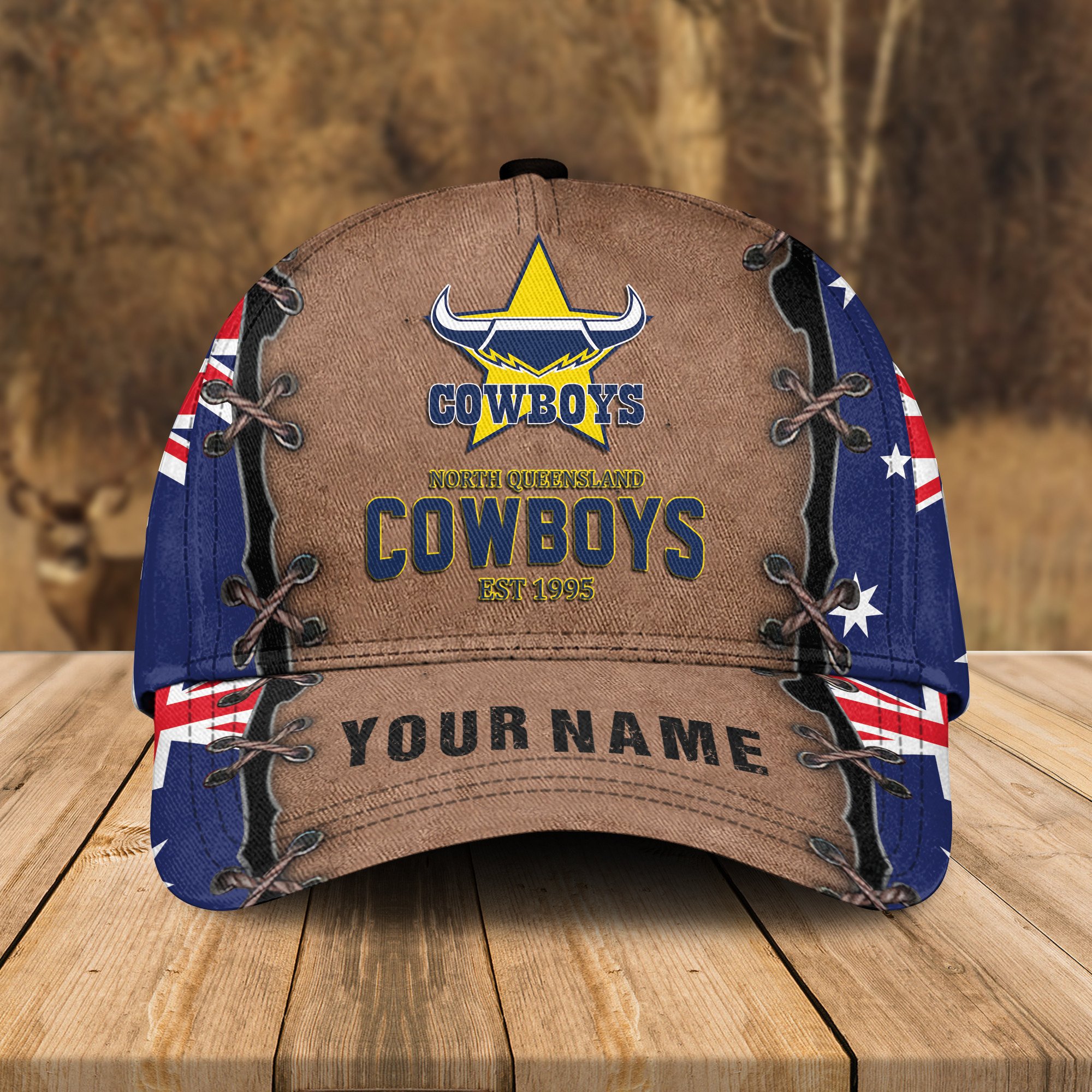 Adeenyc North Queensland Cowboys NRL Personalized Classic Cap Best Gift For Fans