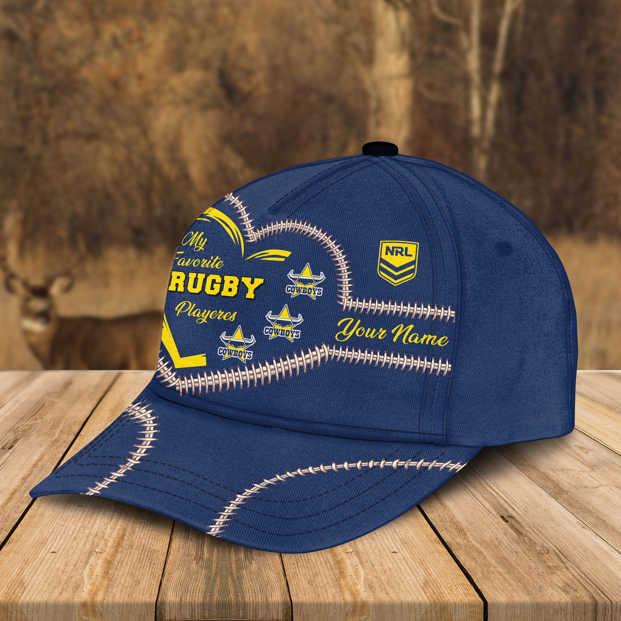 Adeenyc North Queensland Cowboys NRL Personalized Classic Cap Best Gift For Fans