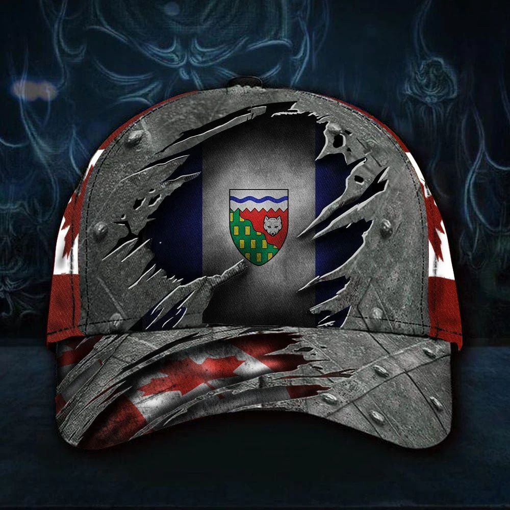 Adeenyc Northwest Territories 3D Hat Canada Flag Vintage Classic Cap Fathers Day Gift For Dad Canadian Trucker Hats Custom Hats Gifts For Men & Women