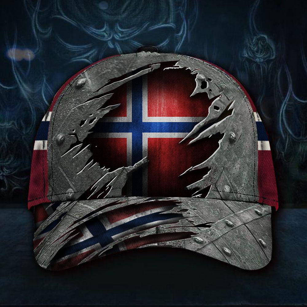 Adeenyc Norwegian Hat 3D Vintage Old Retro Patriotic Flag Norway Hat For Men Classic Cap Trucker Hats Custom Hats Gifts For Men & Women