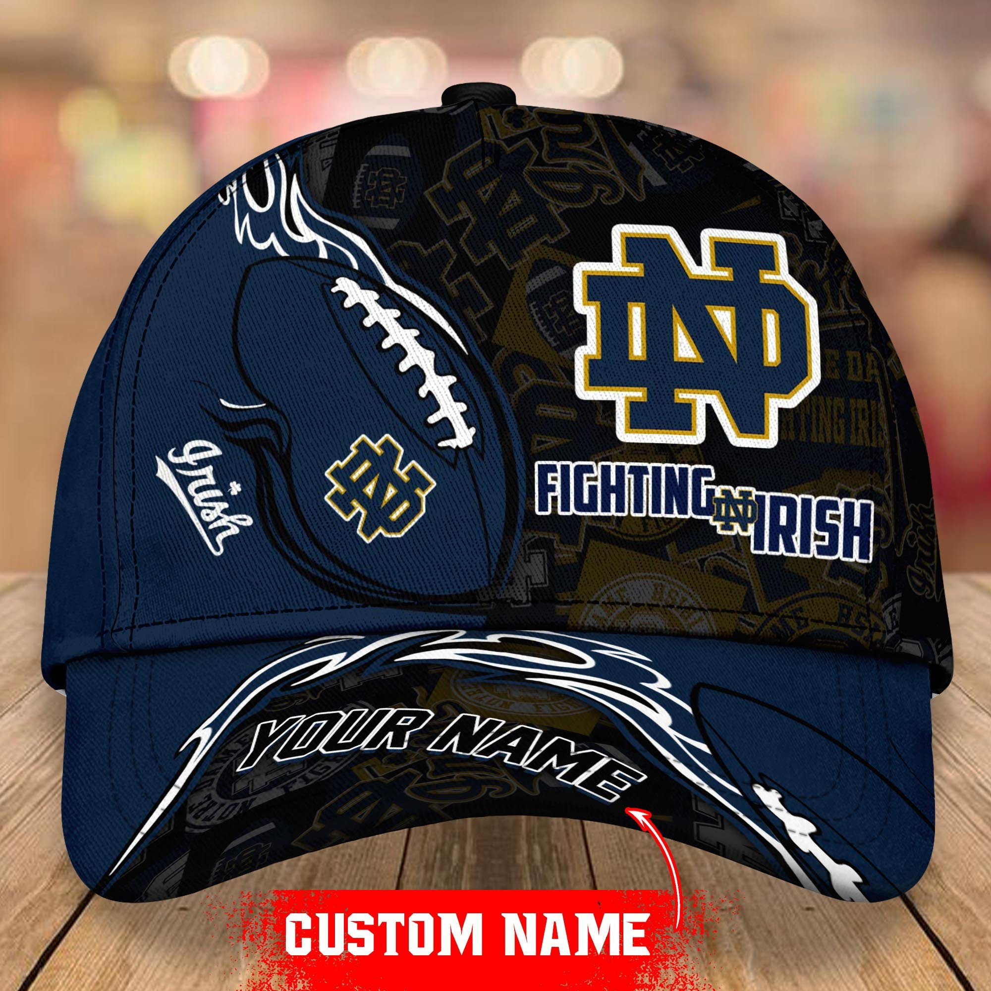 Adeenyc Notre Dame Fighting Irish NCAA Personalized Hats Baseball Caps Classic Caps for men, women