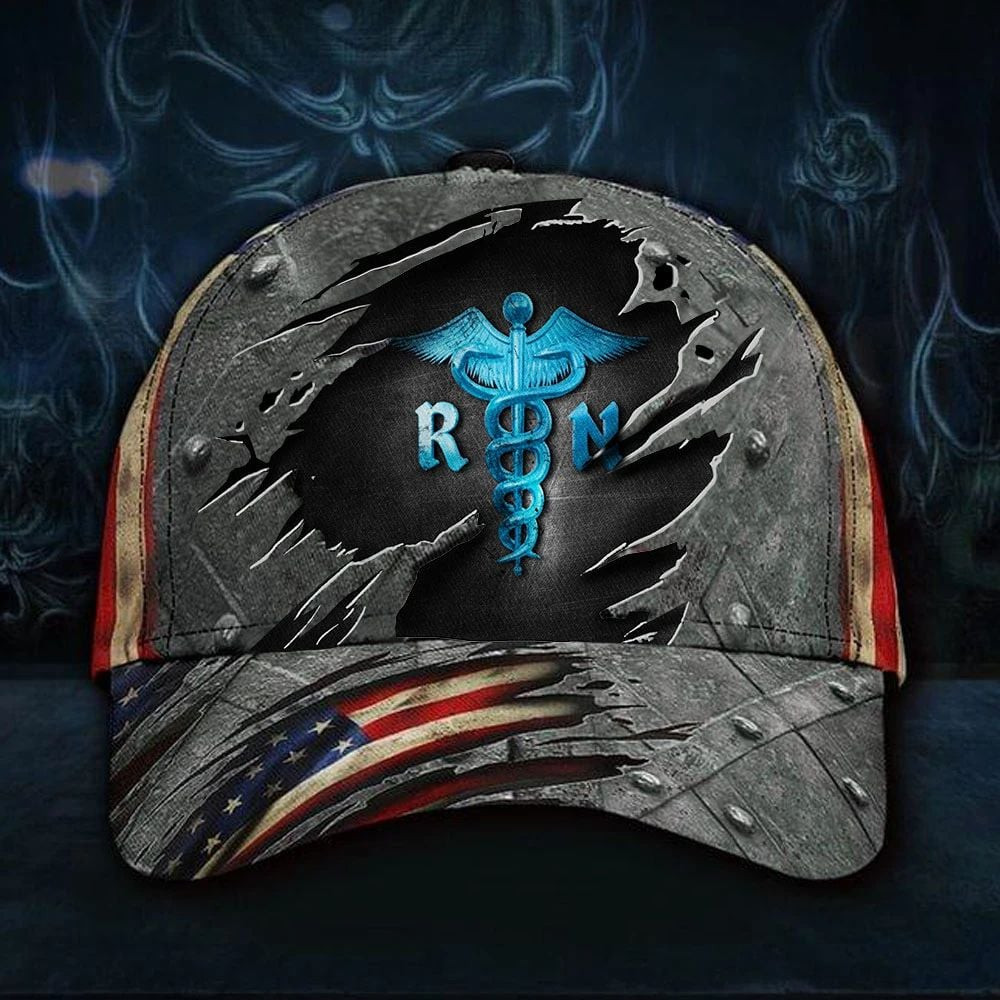 Adeenyc Nurse Flag Hat 3D Printed American Vintage Classic Cap Patriotic Nurse State Classic Cap Women Gift Trucker Hats Custom Hats Gifts For Men & Women