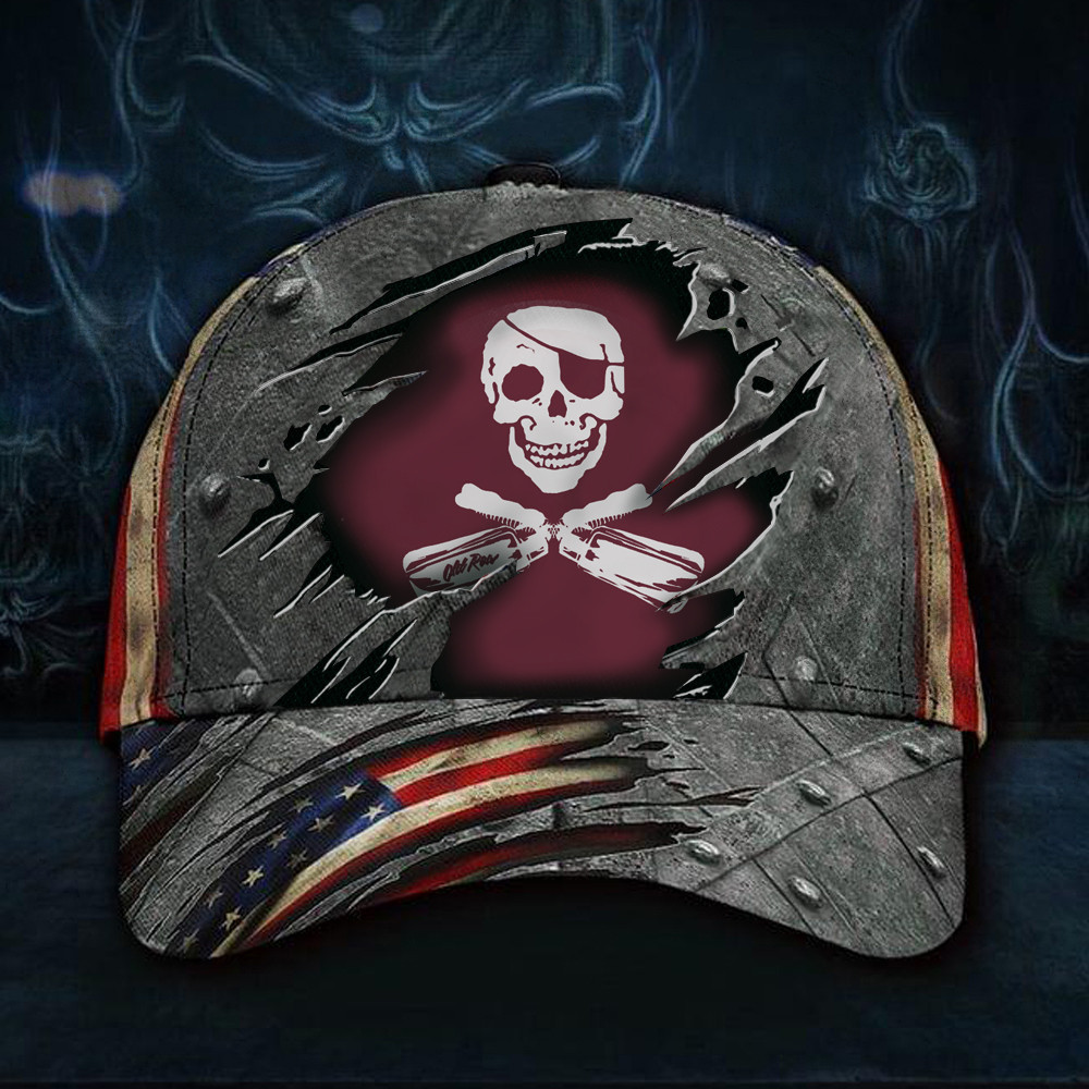 Adeenyc Old Row Maroon Pirate Hat American Mississippi State Pirate Cap Trucker Hats Custom Hats Gifts For Men & Women