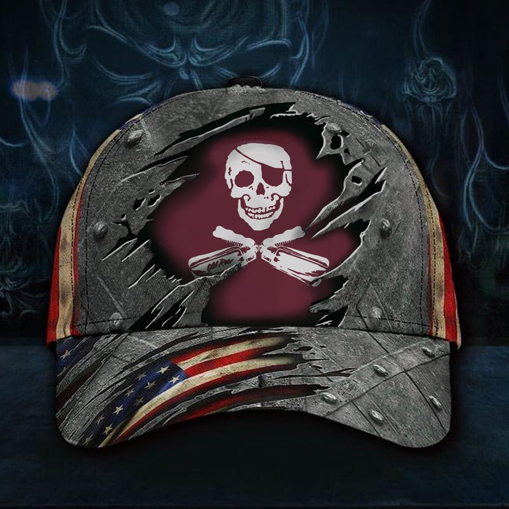 Adeenyc Old Row Maroon Pirate Hat American Mississippi State Pirate Classic Cap Trucker Hats Custom Hats Gifts For Men & Women