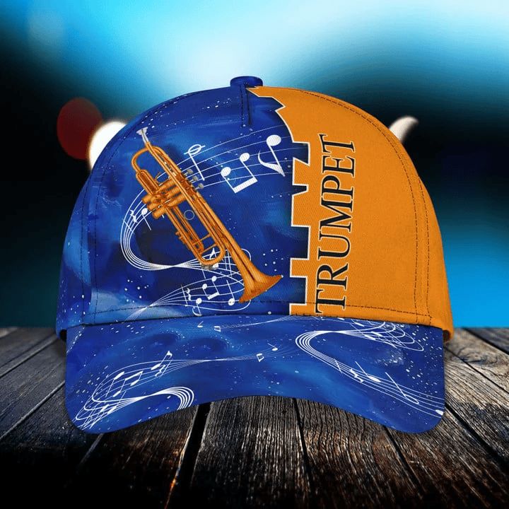 Adeenyc Orange Trumpet Classic Cap Trumpet 3D Baseball Cap Trucker Hats Custom Hats Gifts For Men & Women