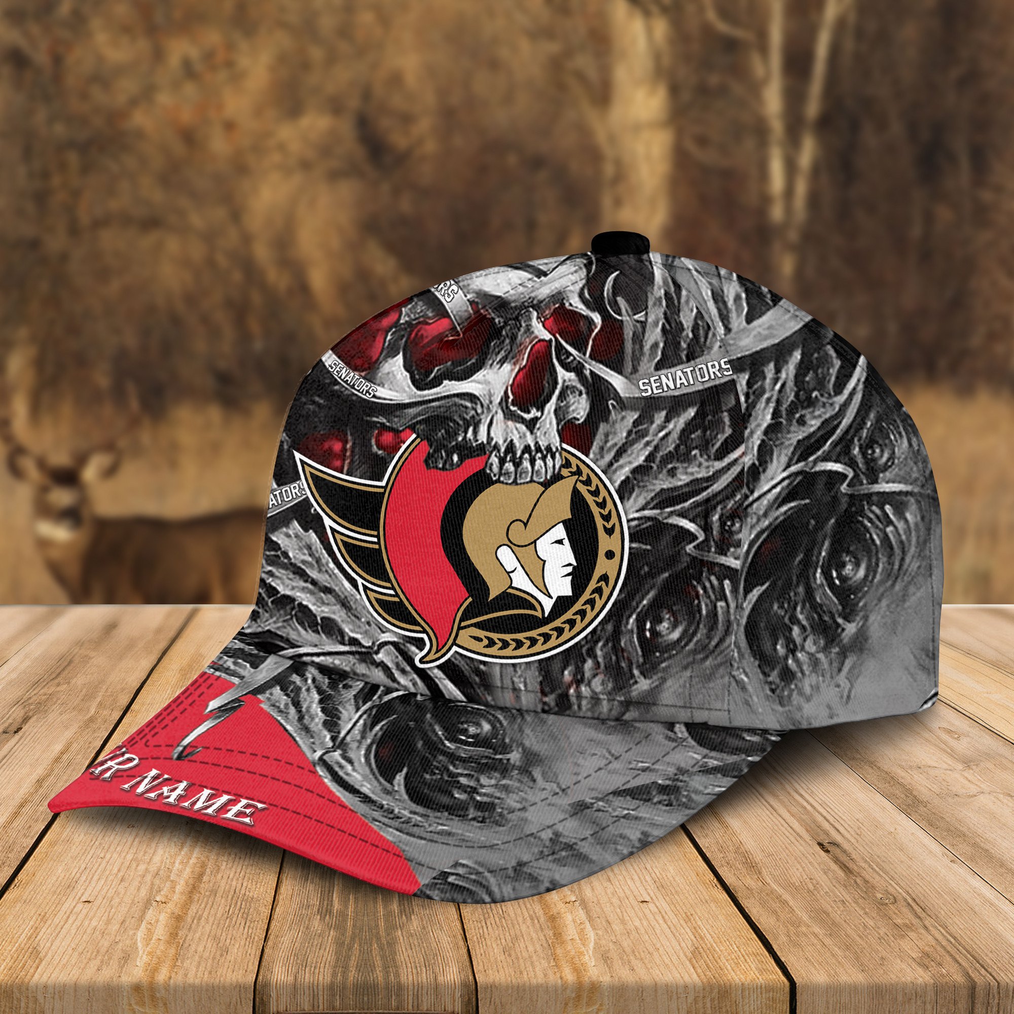 Adeenyc Ottawa Senators NHL 3D Classic Cap Personalized Gift For Fans