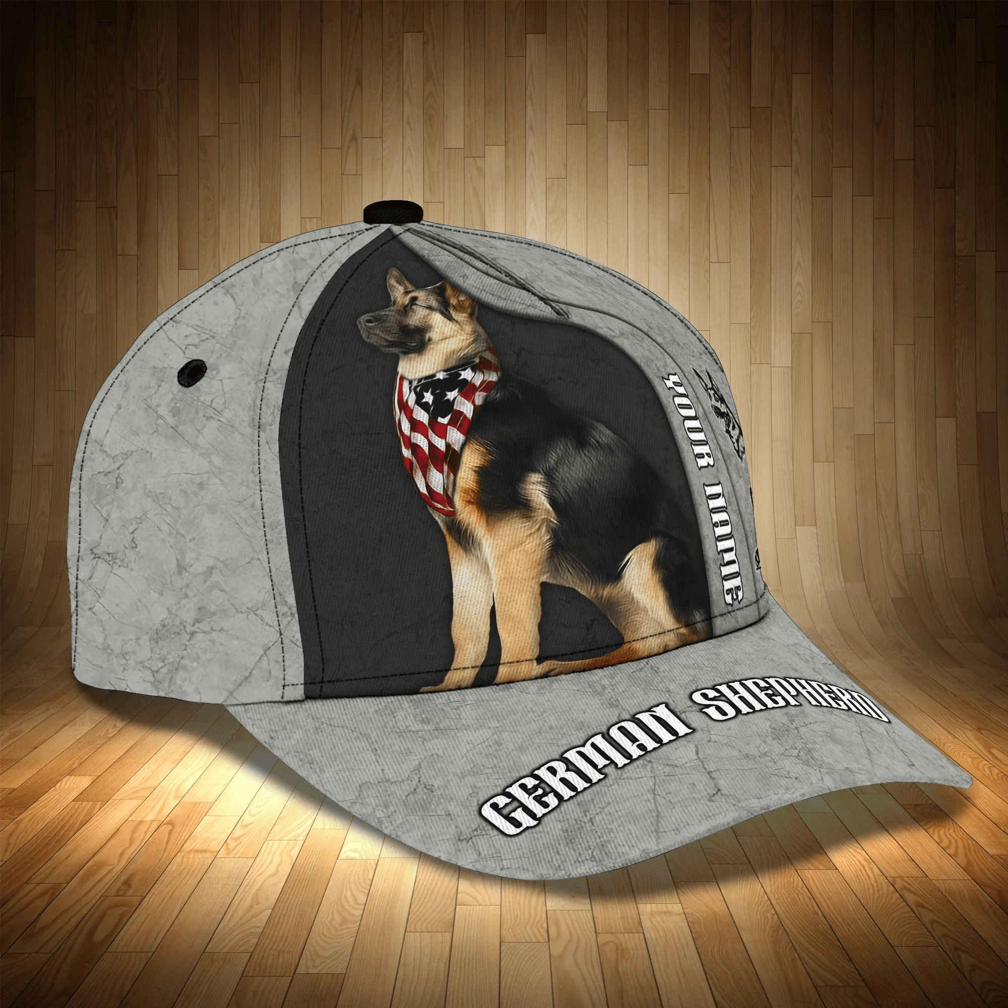 Adeenyc Personalized 3D Full Printing German Shepherd Dog Cap For Men And Woman, Dog Cap Hat, Gift For Dog Lover Trucker Hats Custom Hats Gifts For Men & Women