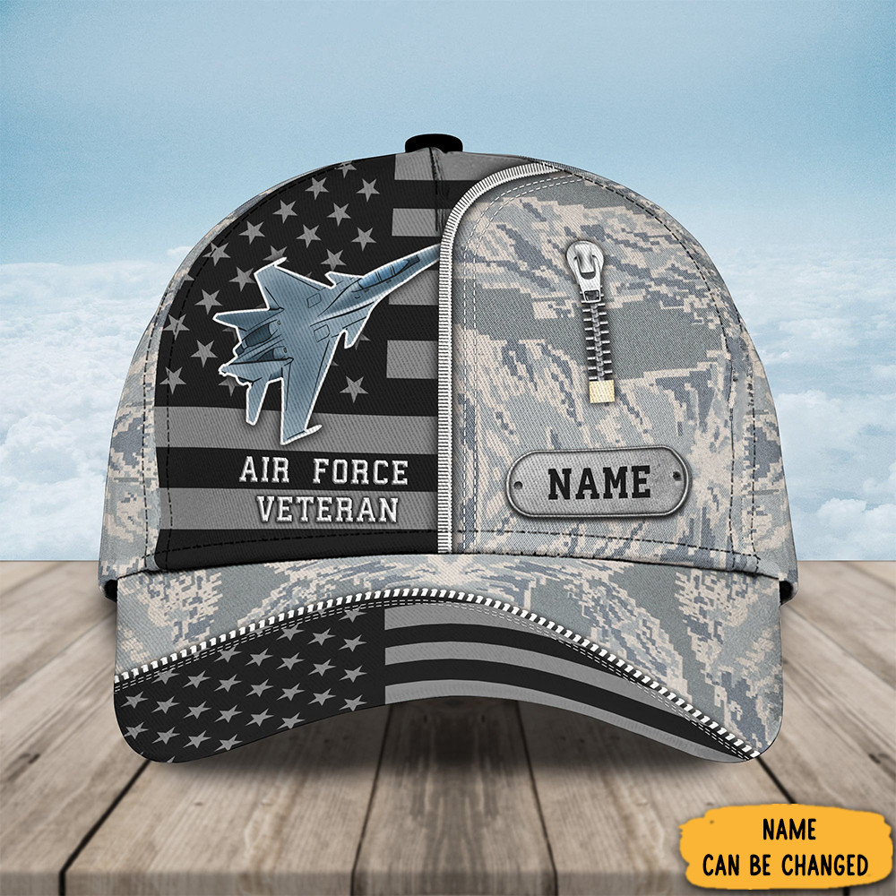 Adeenyc Personalized Air Force Veteran Hat Unique USAF Air Force Veteran Baseball Caps Gift Trucker Hats Custom Hats Gifts For Men & Women