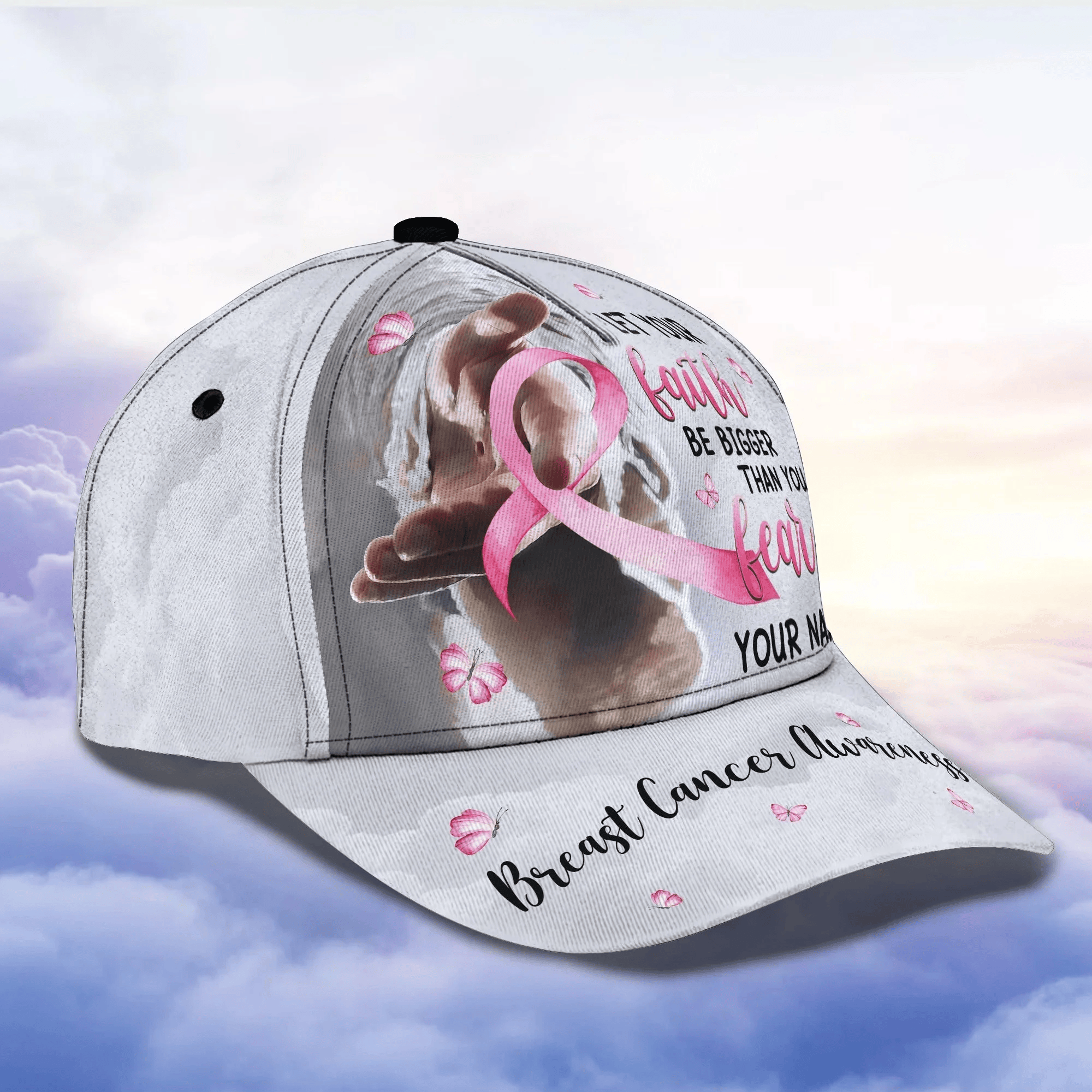 Adeenyc Personalized Breast Cancer Hat, Pink Cancer Classic Cap Hat, Breast Cancer Awareness Cap Hat Trucker Hats Custom Hats Gifts For Men & Women