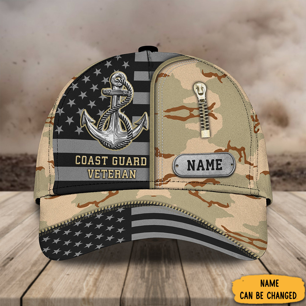 Adeenyc Personalized Coast Guard Veteran Hat Unique USCG US Coast Guard Veteran Ball Cap Trucker Hats Custom Hats Gifts For Men & Women