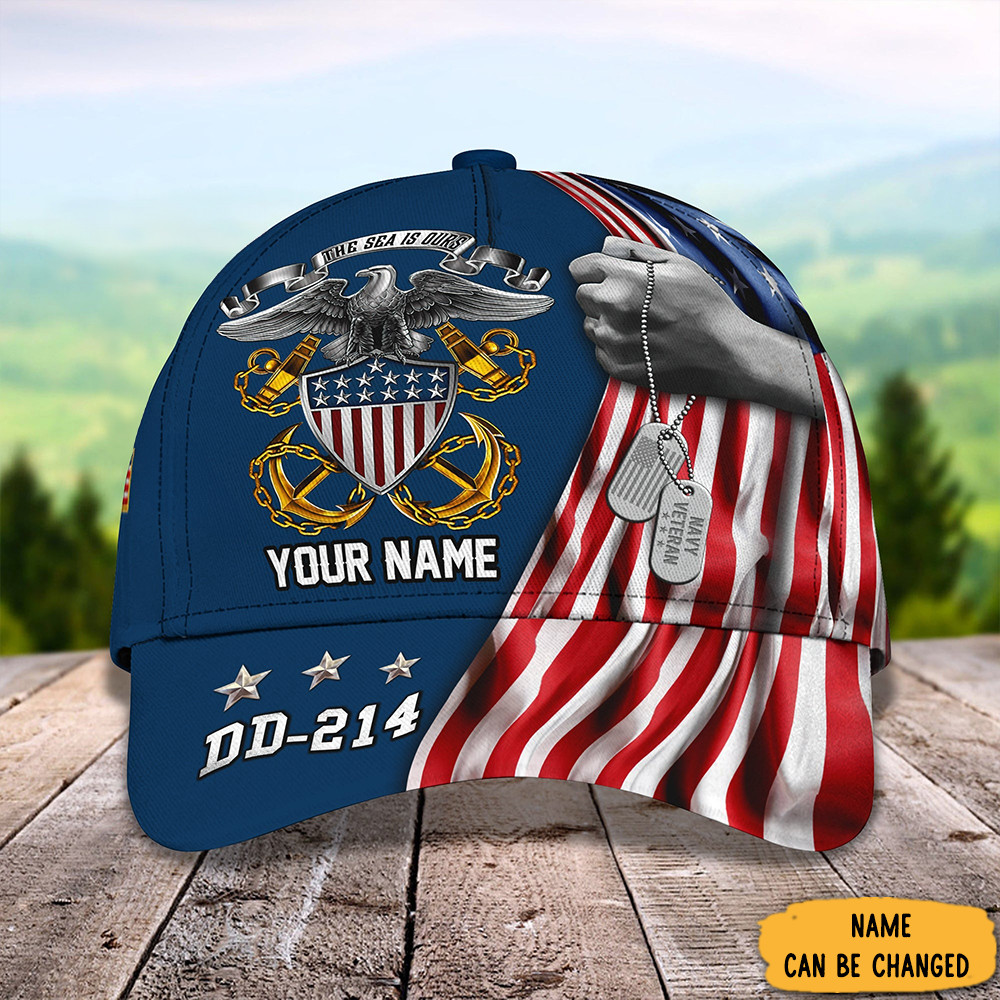 Adeenyc Personalized DD-214 Navy Veteran Hat Dd214 Navy Veteran Ball Caps Vets Day Gift Ideas Trucker Hats Custom Hats Gifts For Men & Women