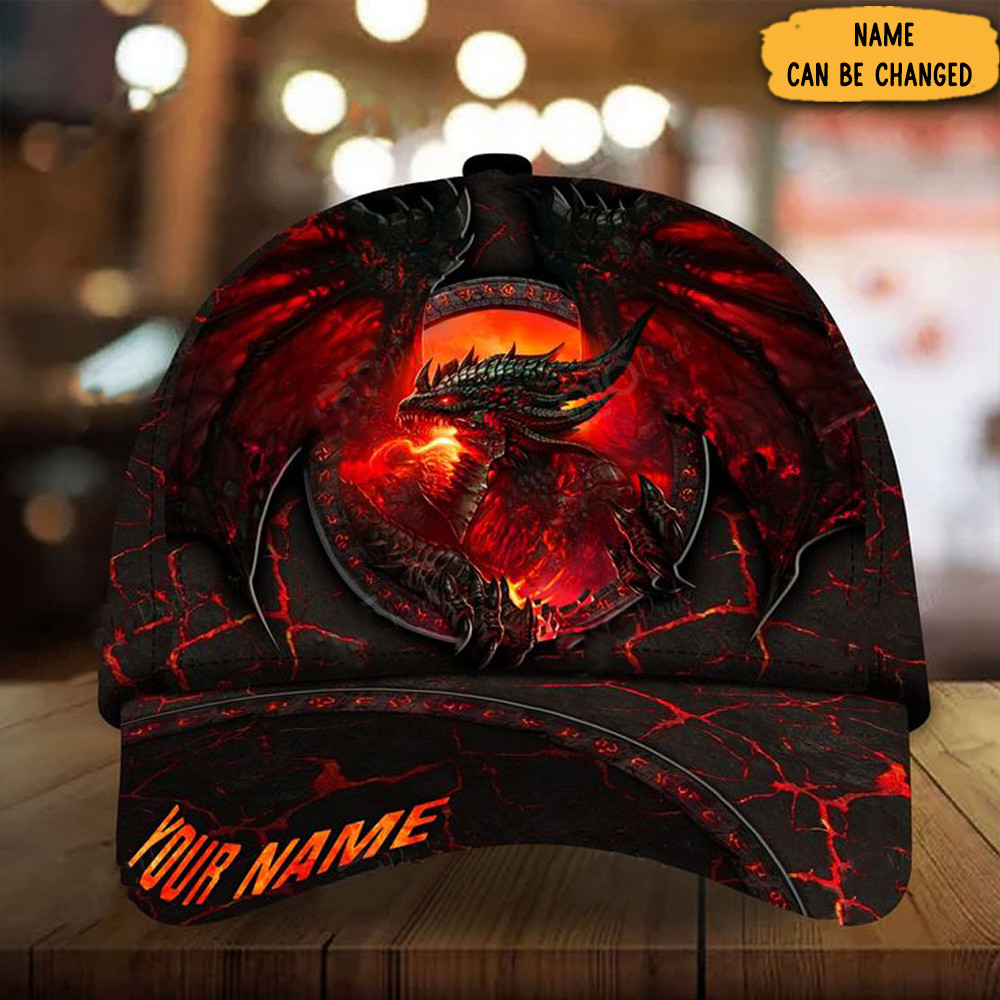 Adeenyc Personalized Dragon 3D Hat Unique Mens Hats Presents For Dragon Lovers Trucker Hats Custom Hats Gifts For Men & Women