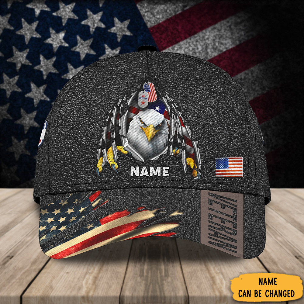 Adeenyc Personalized Eagle American Flag Veteran Hat Patriotic Veterans Day Gift Ideas For Husband Trucker Hats Custom Hats Gifts For Men & Women