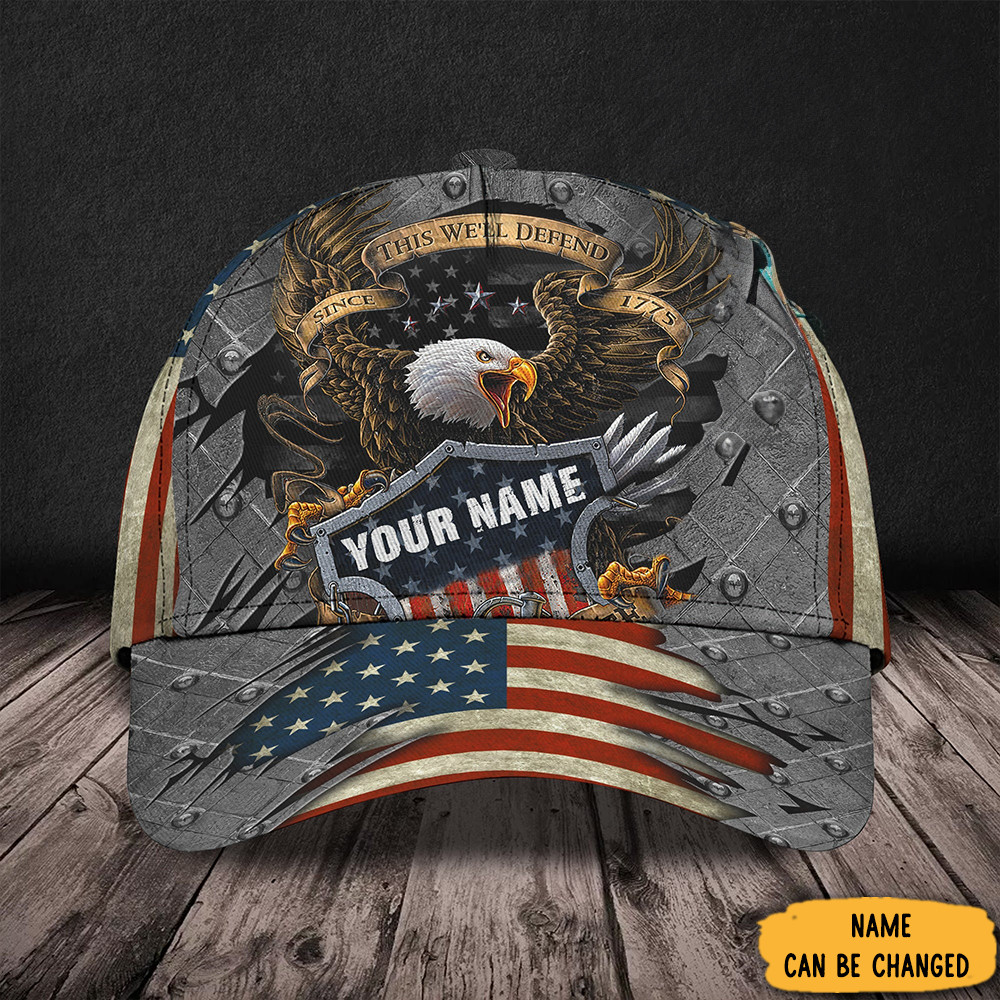 Adeenyc Personalized Eagle Veteran Hat American Flag Best Christmas Gifts For Veterans Trucker Hats Custom Hats Gifts For Men & Women
