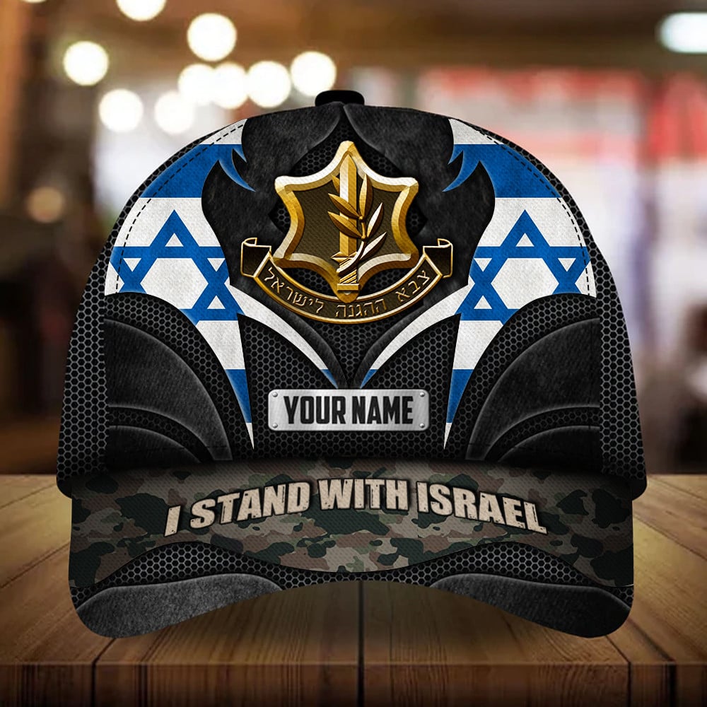 Adeenyc Personalized IDF Hat I Stand With Israel Hat Gifts For Israel Supporters Trucker Hats Custom Hats Gifts For Men & Women