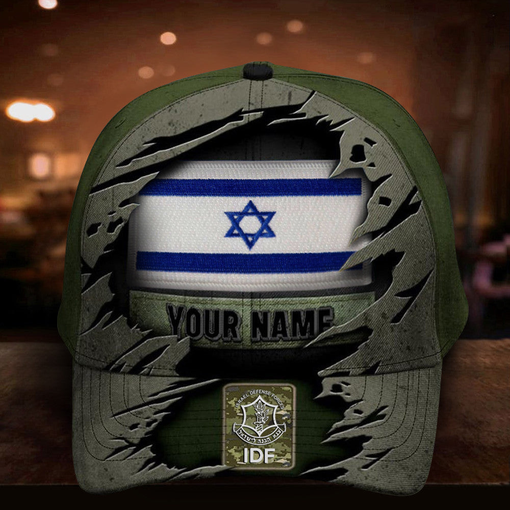 Adeenyc Personalized IDF Hat Israel Hat Israeli Military Cap Support Israel Merchandise Trucker Hats Custom Hats Gifts For Men & Women