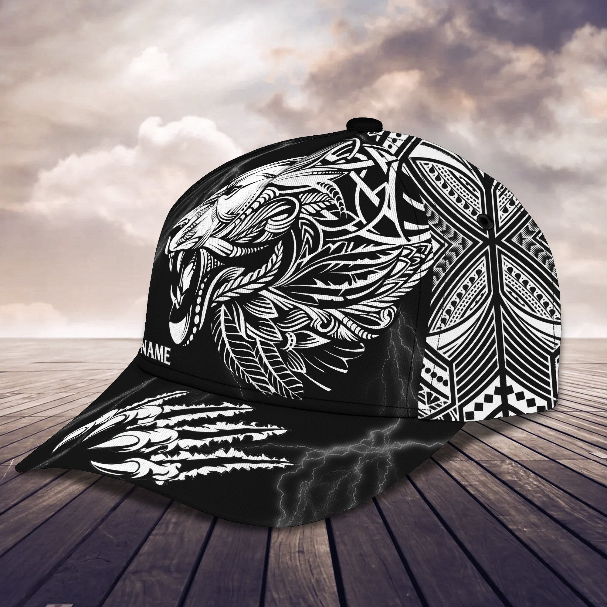 Adeenyc Personalized Lion All Over Print Classic Cap Trucker Hats Custom Hats Gifts For Men & Women