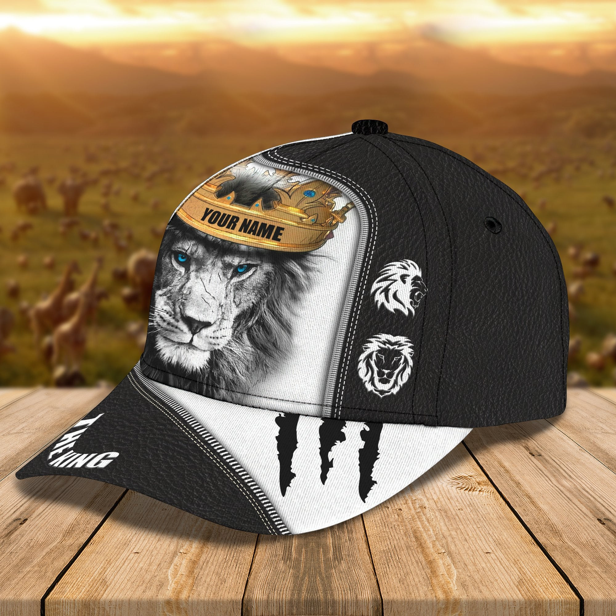 Adeenyc Personalized Lion All Over Print Classic Cap Trucker Hats Custom Hats Gifts For Men & Women