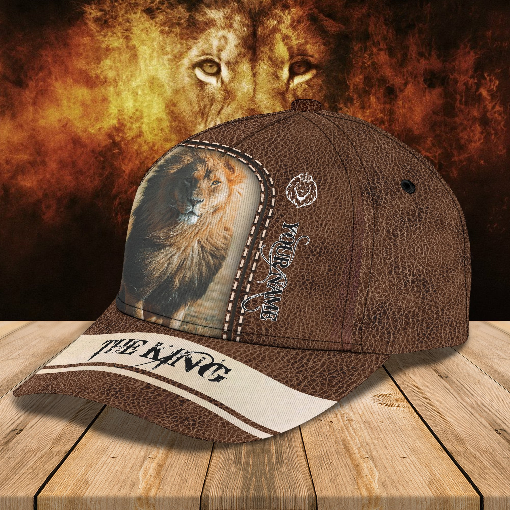 Adeenyc Personalized Lion All Over Print Classic Cap Trucker Hats Custom Hats Gifts For Men & Women