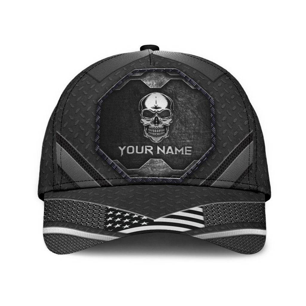 Adeenyc Personalized Metal Skull Classic Cap Trucker Hats Custom Hats Gifts For Men & Women