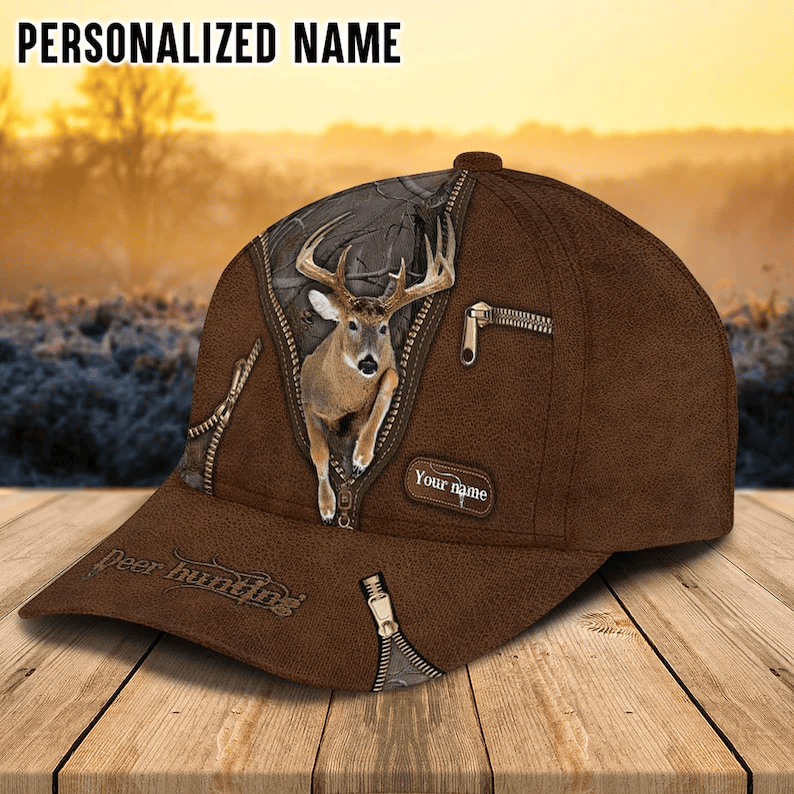 Adeenyc Personalized Name Hunting Cap, Deer Hat, Gift For Hunter, Hunting Gift For Men, Dad Gift Hunting, Fathers Day Gift Trucker Hats Custom Hats Gifts For Men & Women