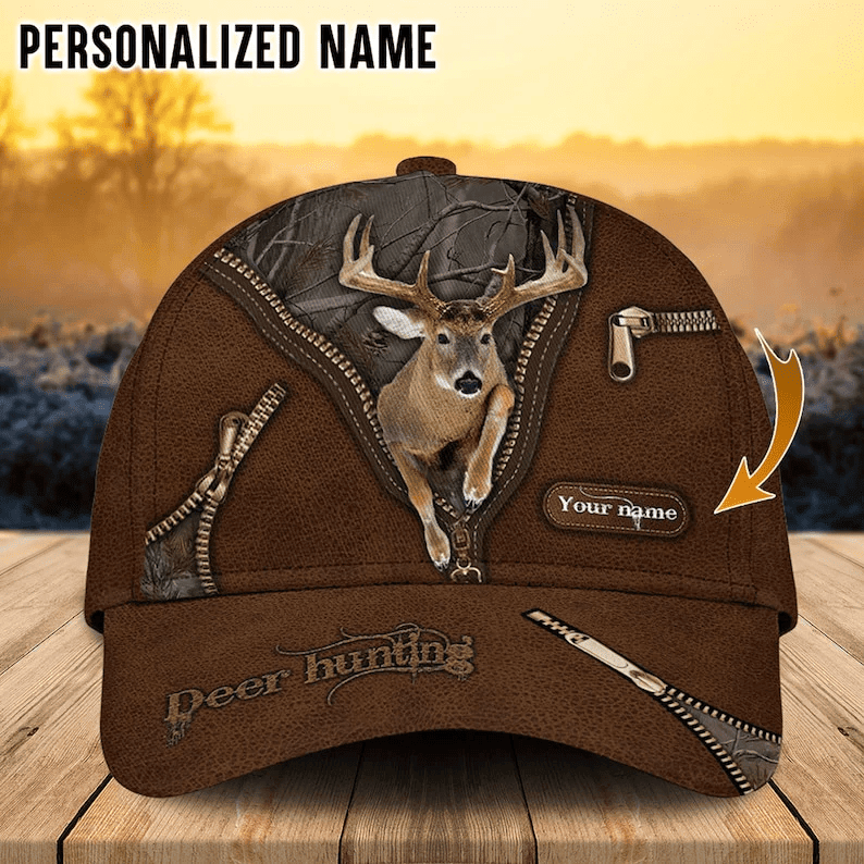 Adeenyc Personalized Name Hunting Cap, Deer Hat, Gift For Hunter, Hunting Gift For Men, Dad Gift Hunting, Fathers Day Gift Trucker Hats Custom Hats Gifts For Men & Women