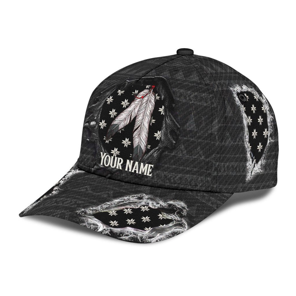 Adeenyc Personalized Name Native American All Over Print Classic Cap Trucker Hats Custom Hats Gifts For Men & Women