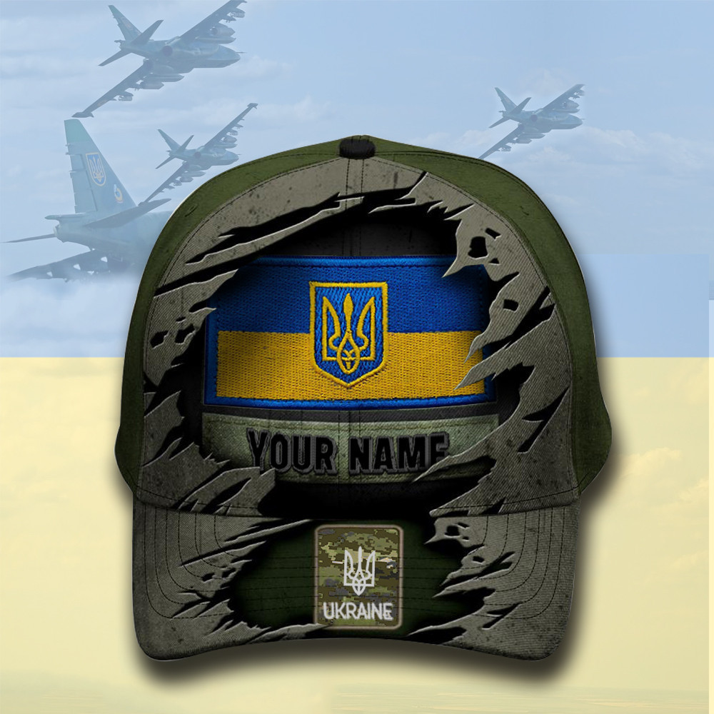 Adeenyc Personalized Name Stand With Ukraine Hat Mens Ukrainian Flag Merch Trucker Hats Custom Hats Gifts For Men & Women